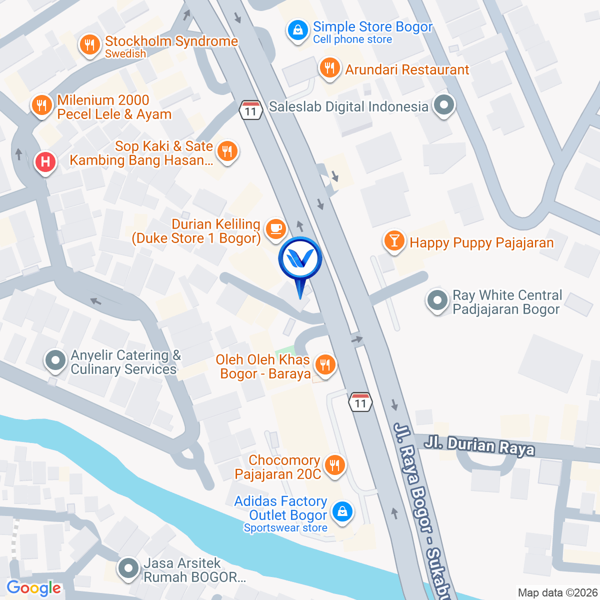 Peta Lokasi JL. RAYA PADJAJARAN (BARANANGSIANG), Bogor