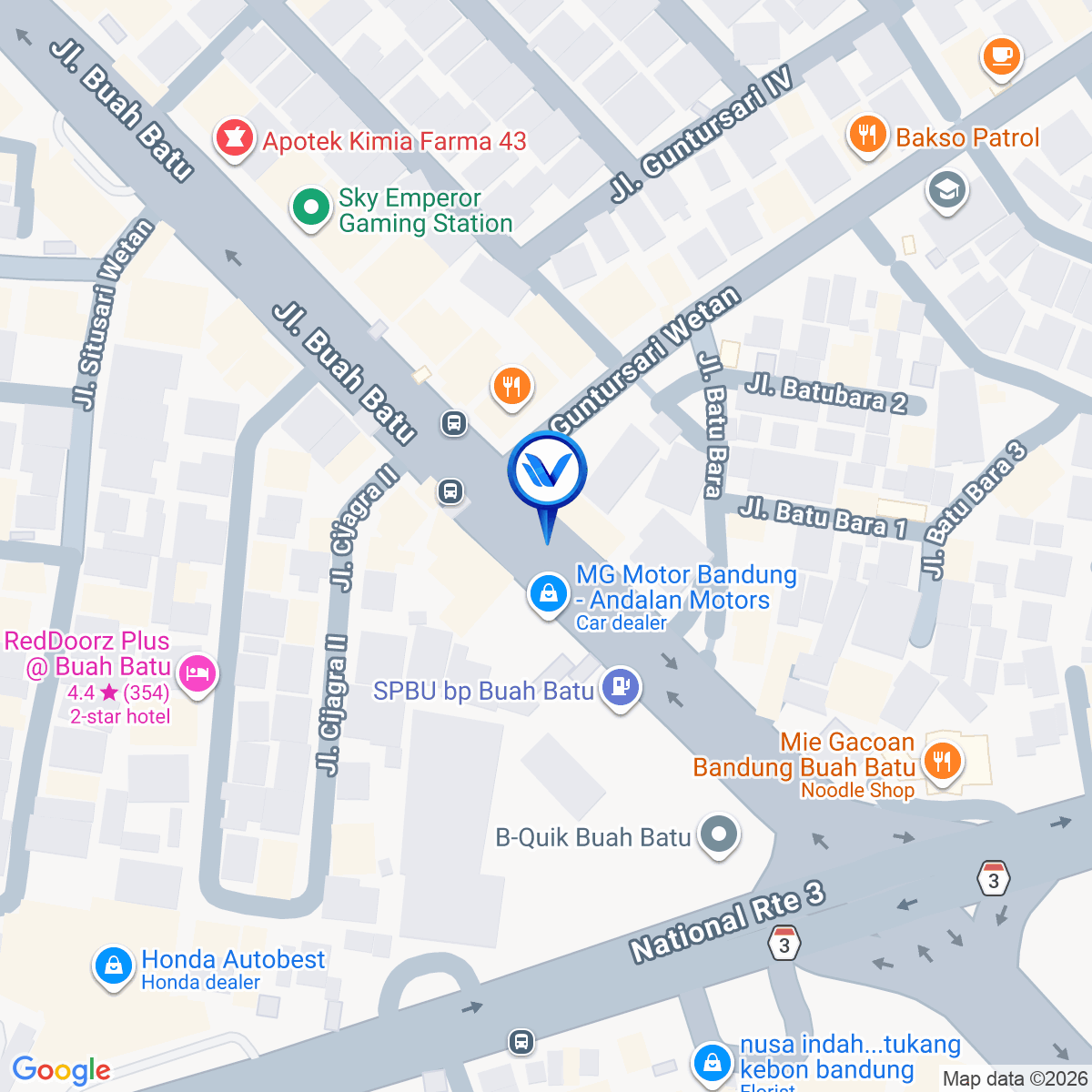 Peta Lokasi JL. Buah Batu (SD Buah Batu), Bandung