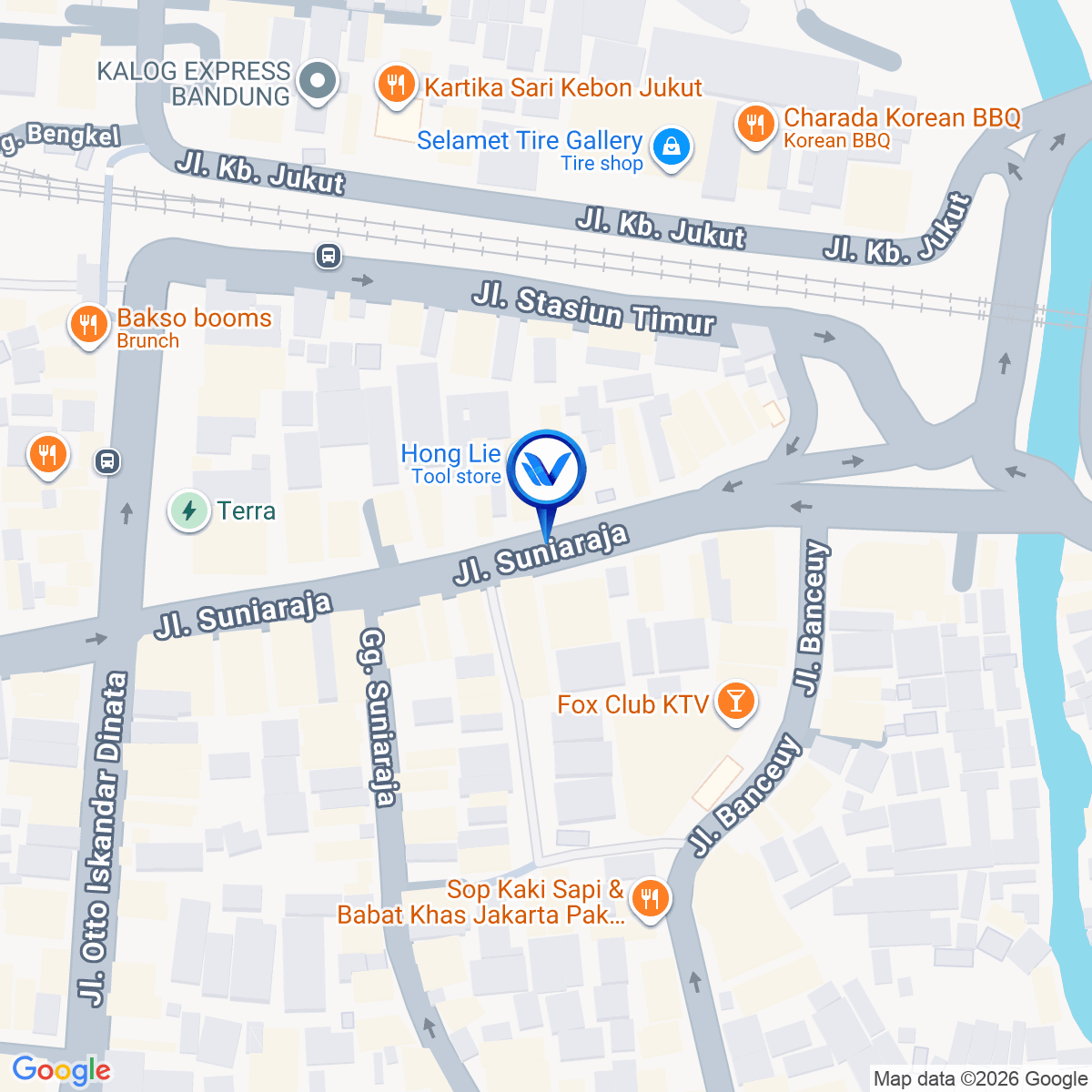 Peta Lokasi JL. Suniaraja, Bandung