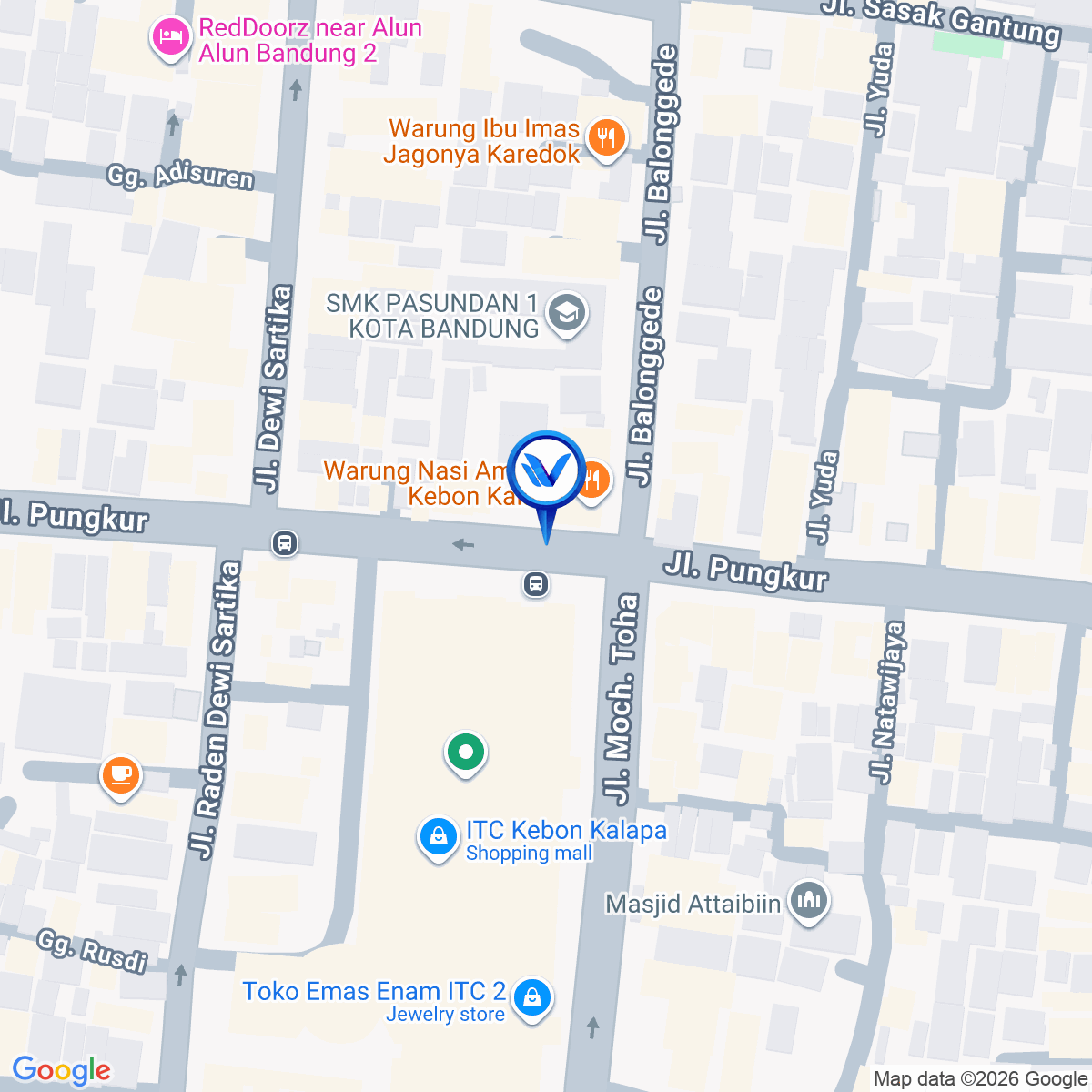 Peta Lokasi JL. Sunda (Sebelum Jogya Dept. Store), Bandung