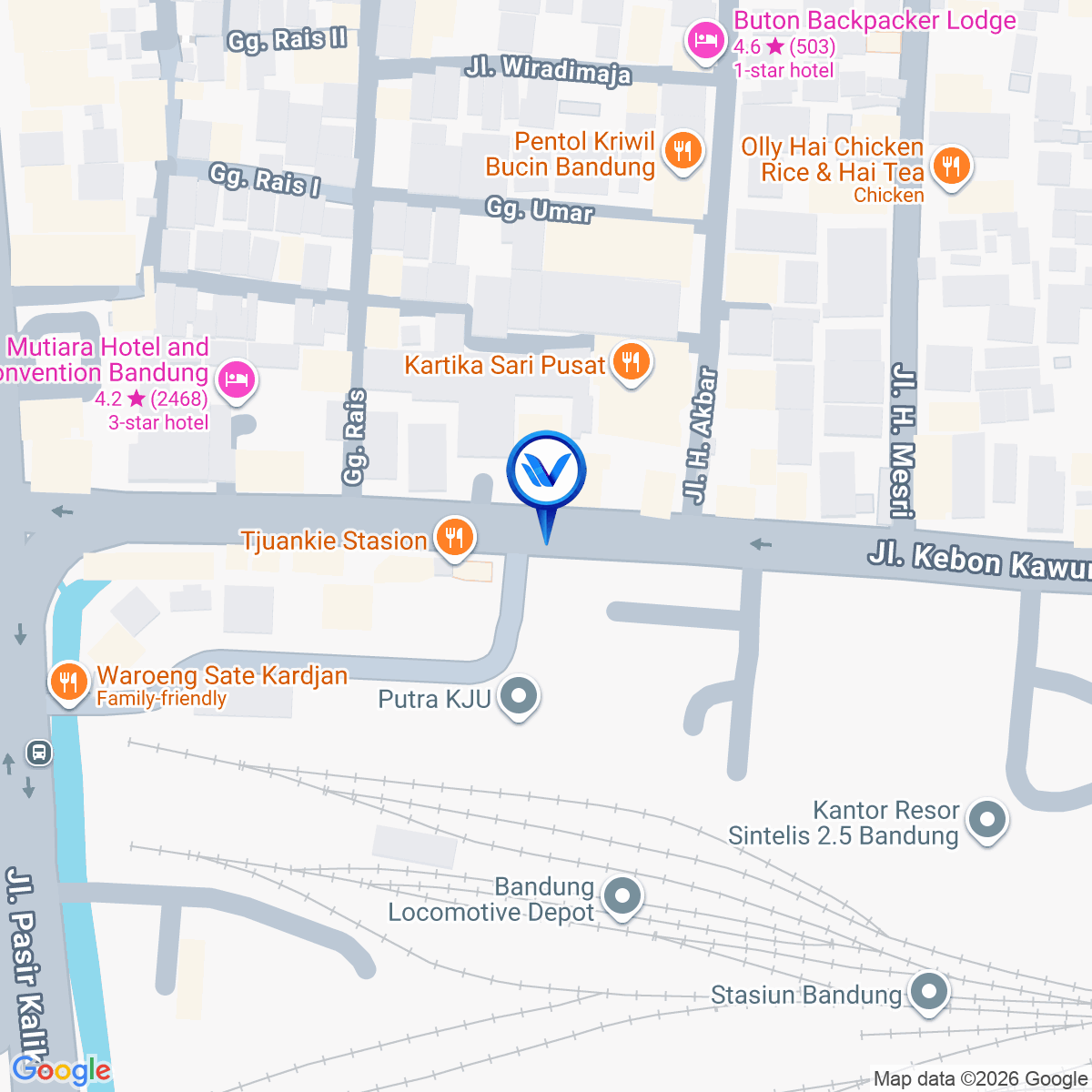 Peta Lokasi JL. Kebon Kawung, Bandung