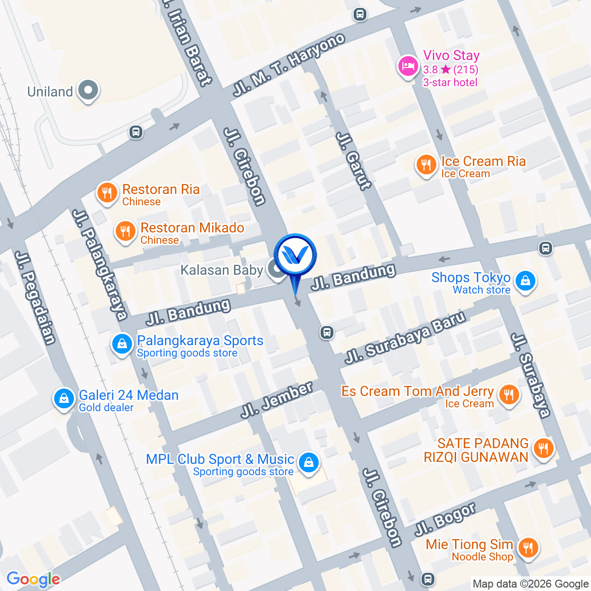 Peta Lokasi Jl. Cirebon, Medan