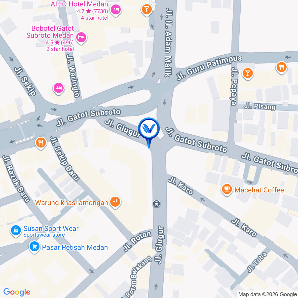 Peta Lokasi JL. Gatot Subroto, Medan (Golden Trade Center), Medan