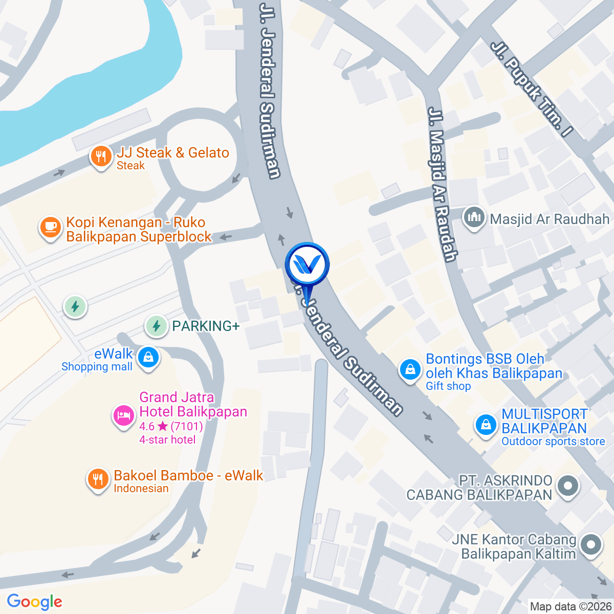 Peta Lokasi JL. Jend. Sudirman (Sebelum Entrance E-Walk), Balikpapan