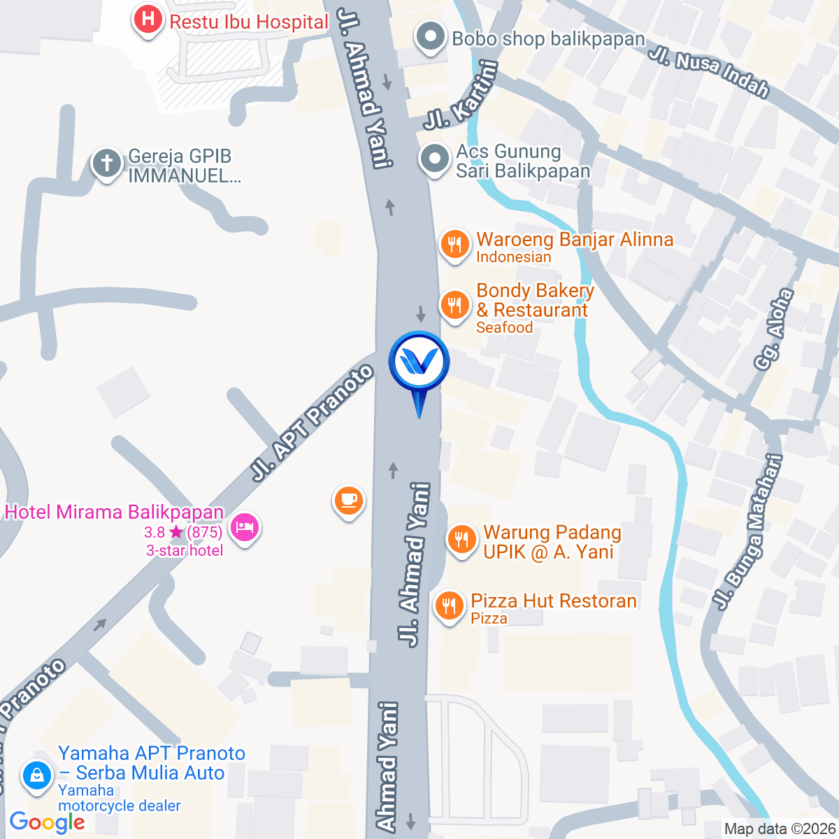 Peta Lokasi JL. Jend. Ahmad Yani (dekat Oriflame), Balikpapan