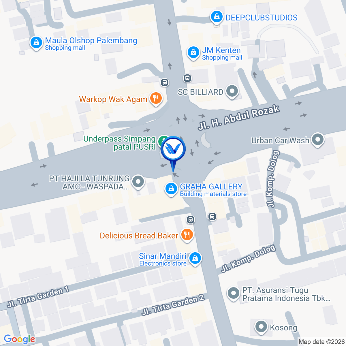 Peta Lokasi JL. R. SUKAMTO (SIMPANG PATAL), PALEMBANG