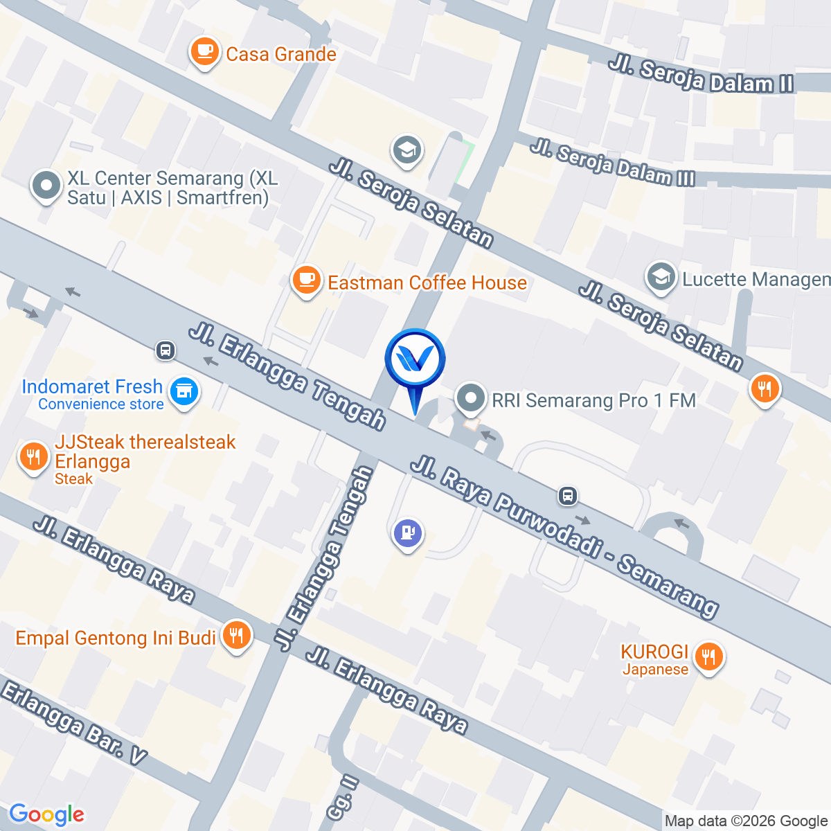 Peta Lokasi JL. Ahmad Yani halaman RRI, Semarang