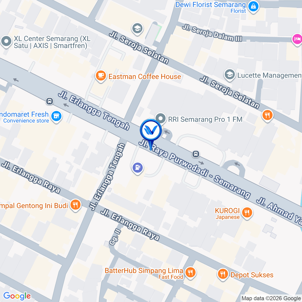 Peta Lokasi JL. Ahmad Yani seberang RRI, Semarang