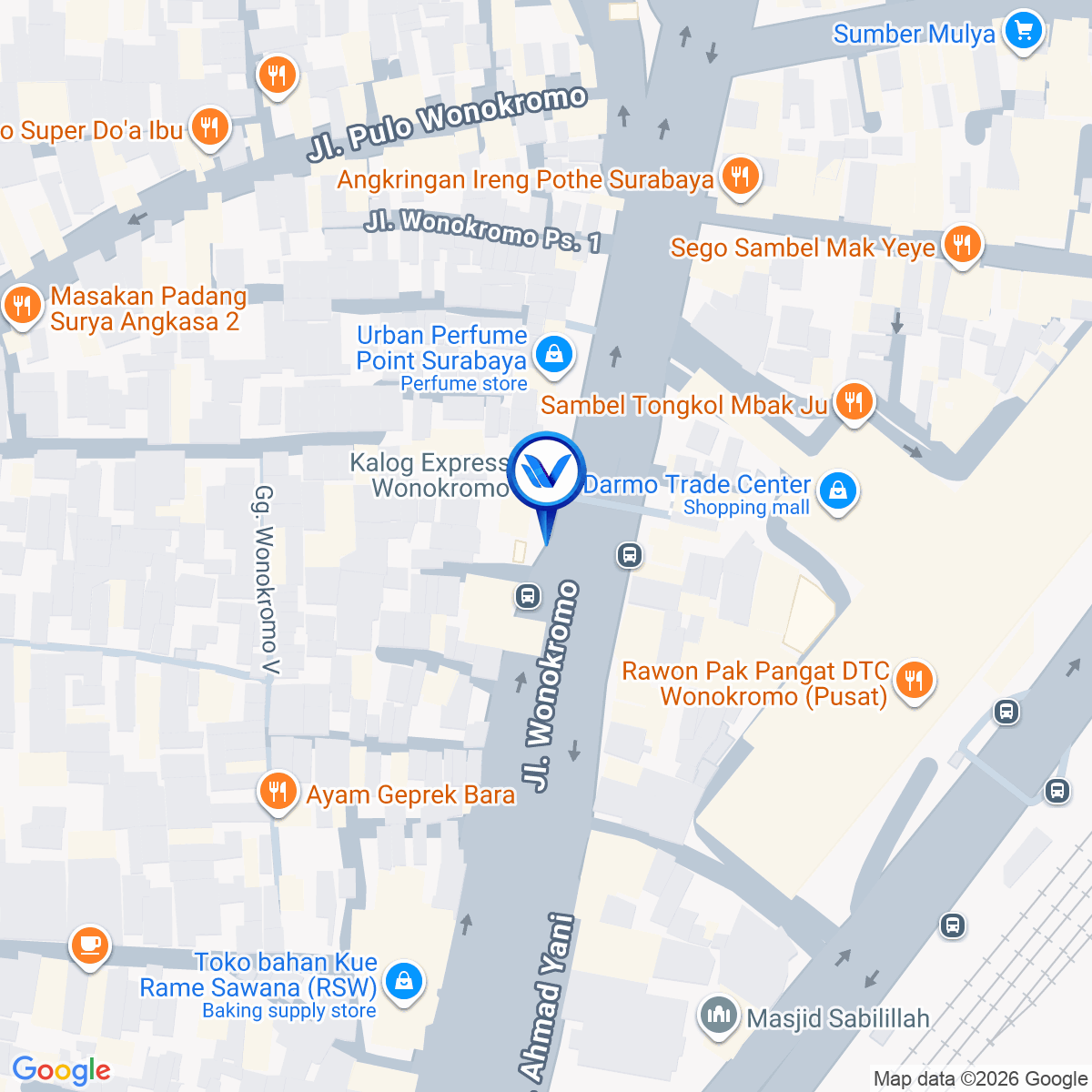 Peta Lokasi JL. Wonokromo (Depan DTC), Surabaya