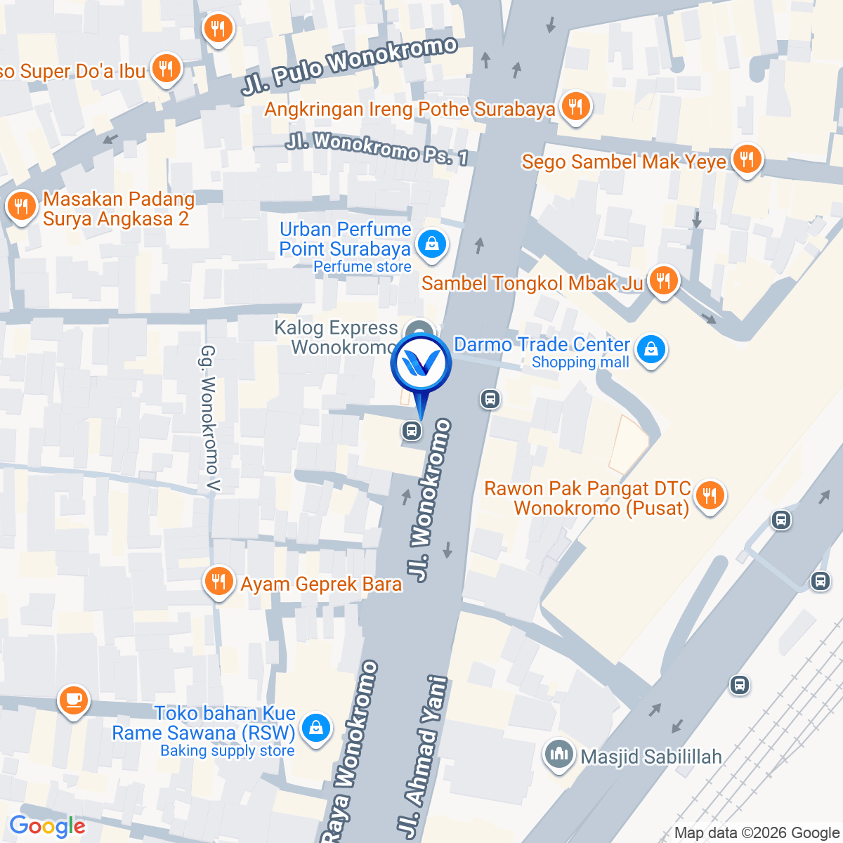 Peta Lokasi JL. Wonokromo (Seberang DTC), Surabaya