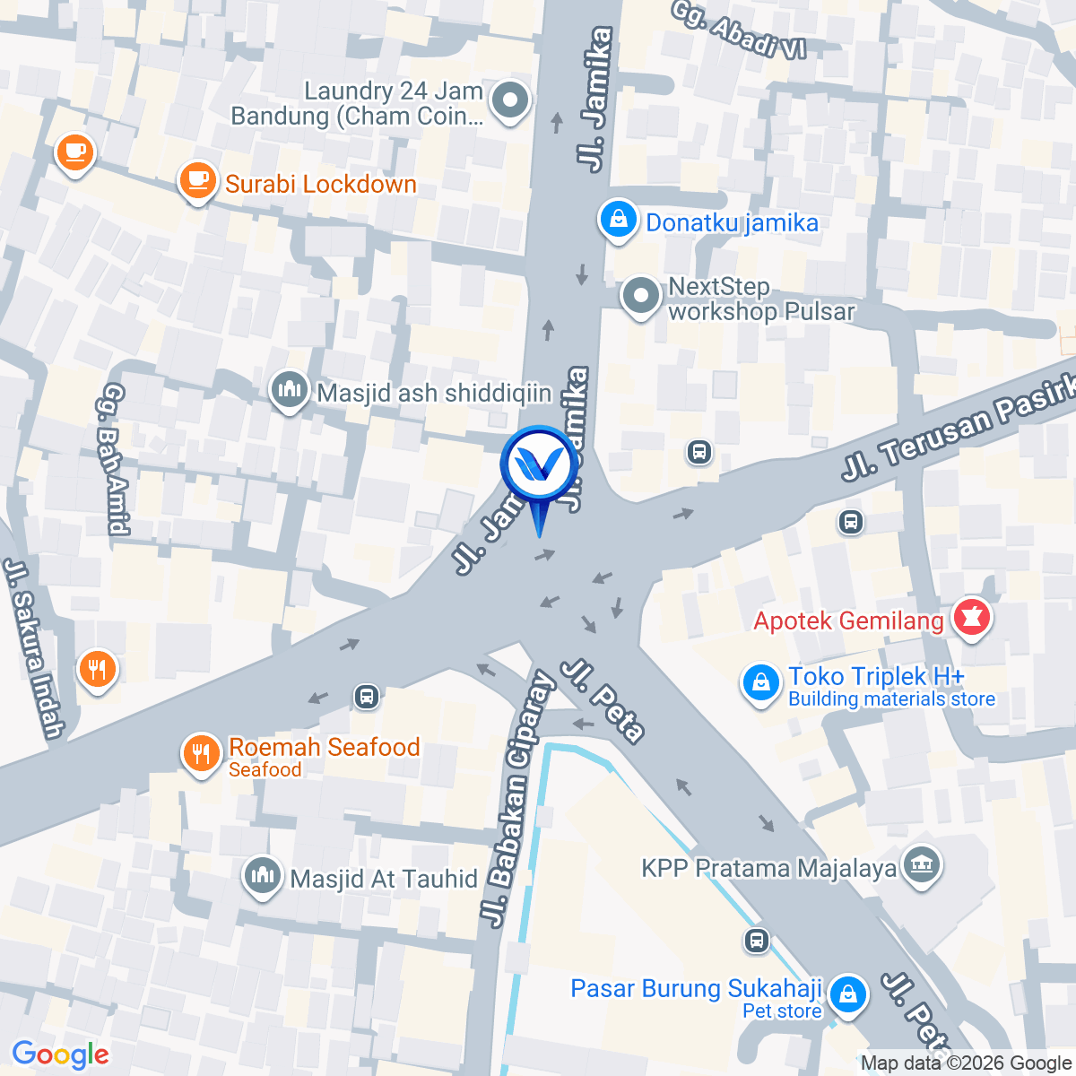 Peta Lokasi JL. Jamika No. 70, Bandung
