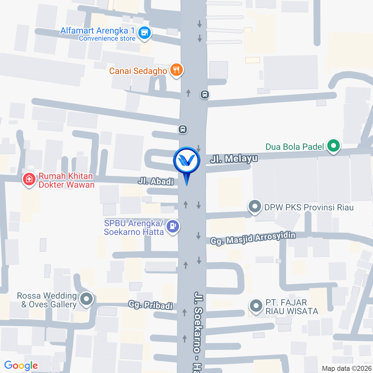 Peta Lokasi JL. SOEKARNO HATTA, DEPAN MARKAS PKS, PEKANBARU
