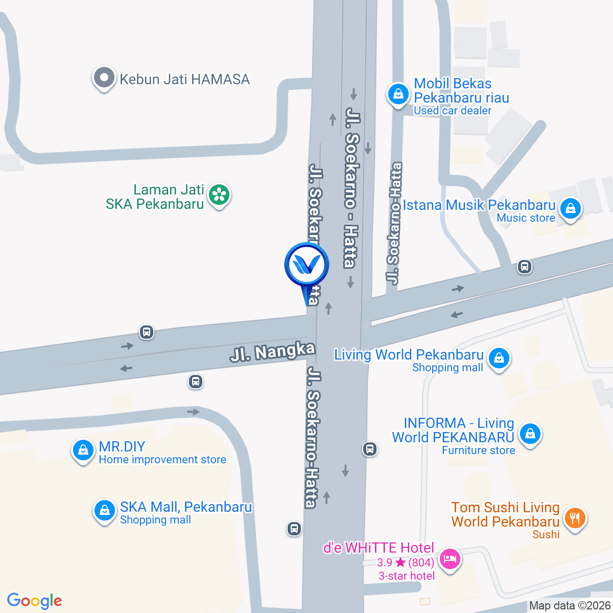 Peta Lokasi JL. SOEKARNO HATTA SAMPING SKA, PEKANBARU