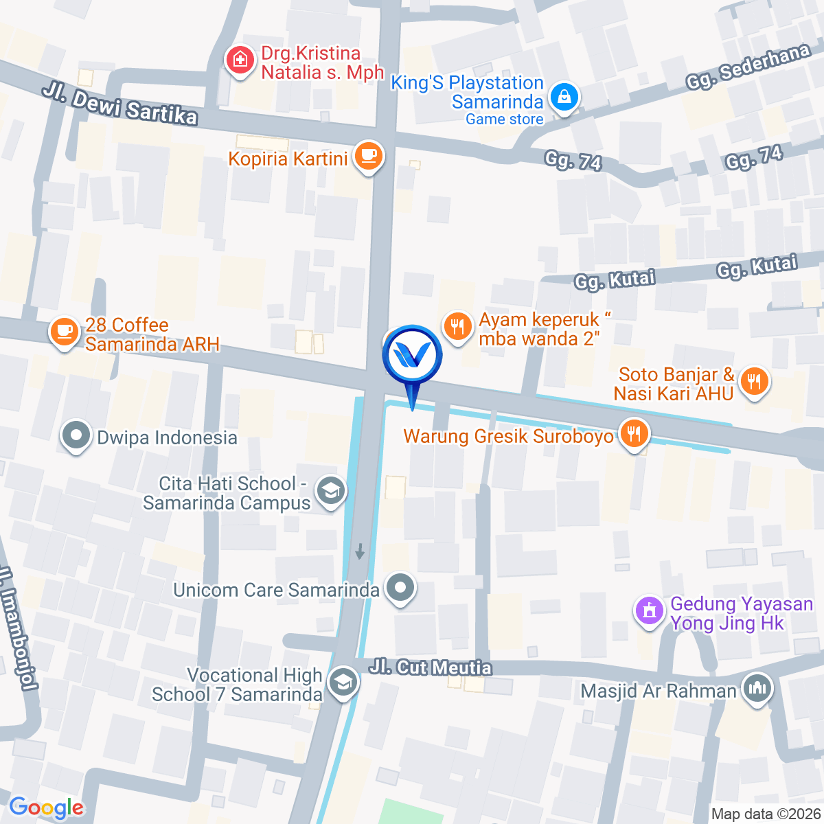 Peta Lokasi JL. Arif Rahman Hakim, Samarinda