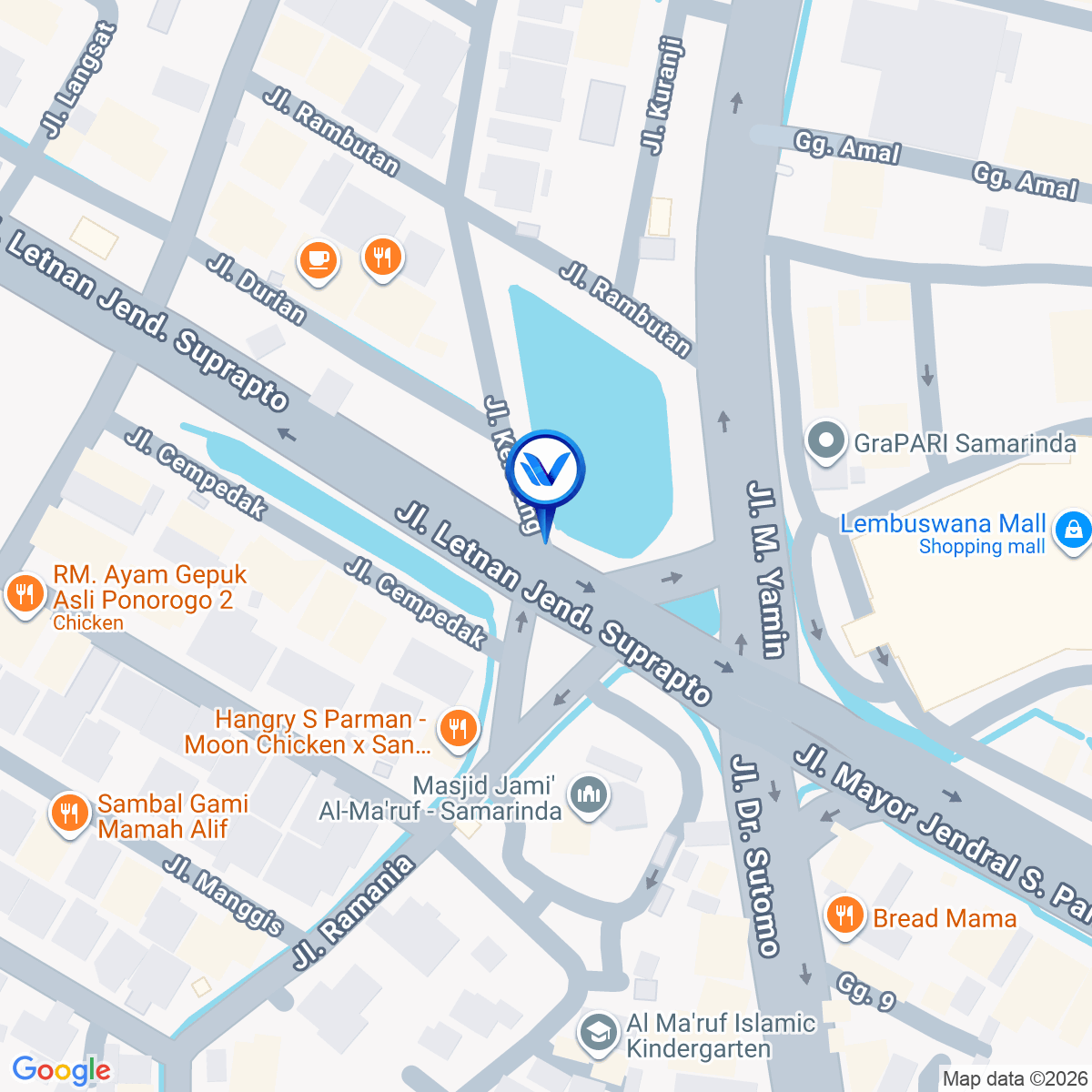Peta Lokasi JL. R. Suprapto ( Simpang Lembuswana 1), Samarinda