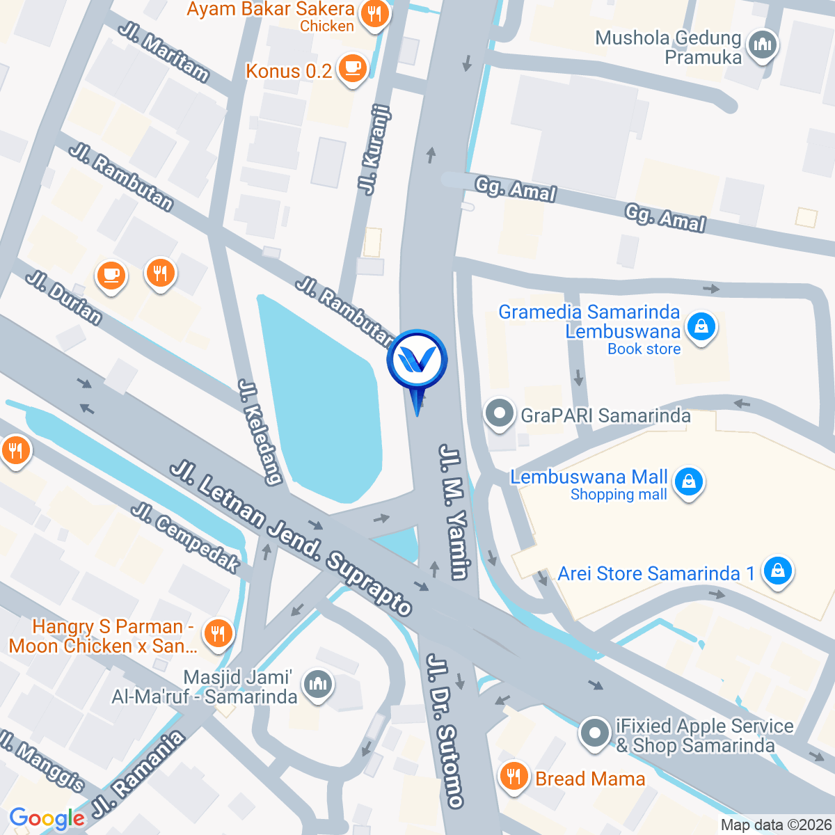 Peta Lokasi JL. R. Suprapto, Samarinda