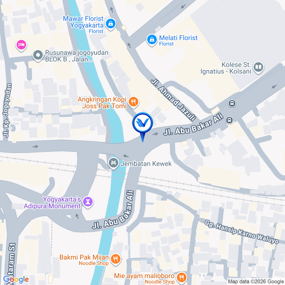 Peta Lokasi Jl. Abu Bakar Ali, Yogyakarta