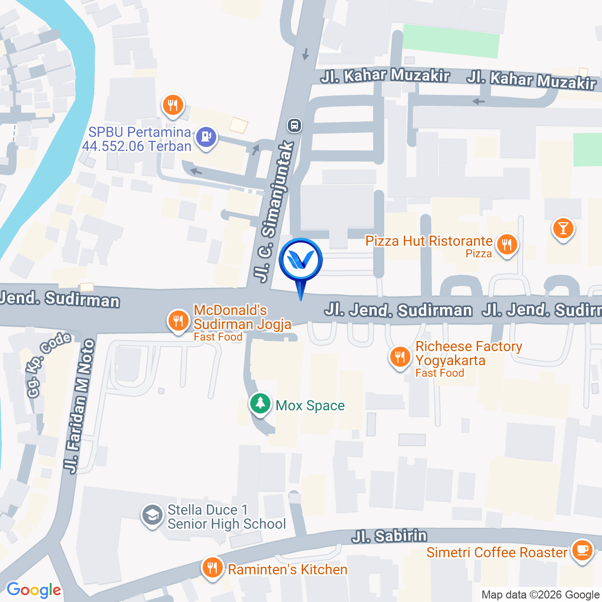 Peta Lokasi Jl. Jendral Sudirman, Yogyakarta