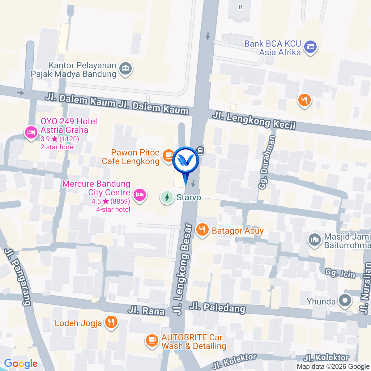 Peta Lokasi JL. Lengkong Besar, Bandung