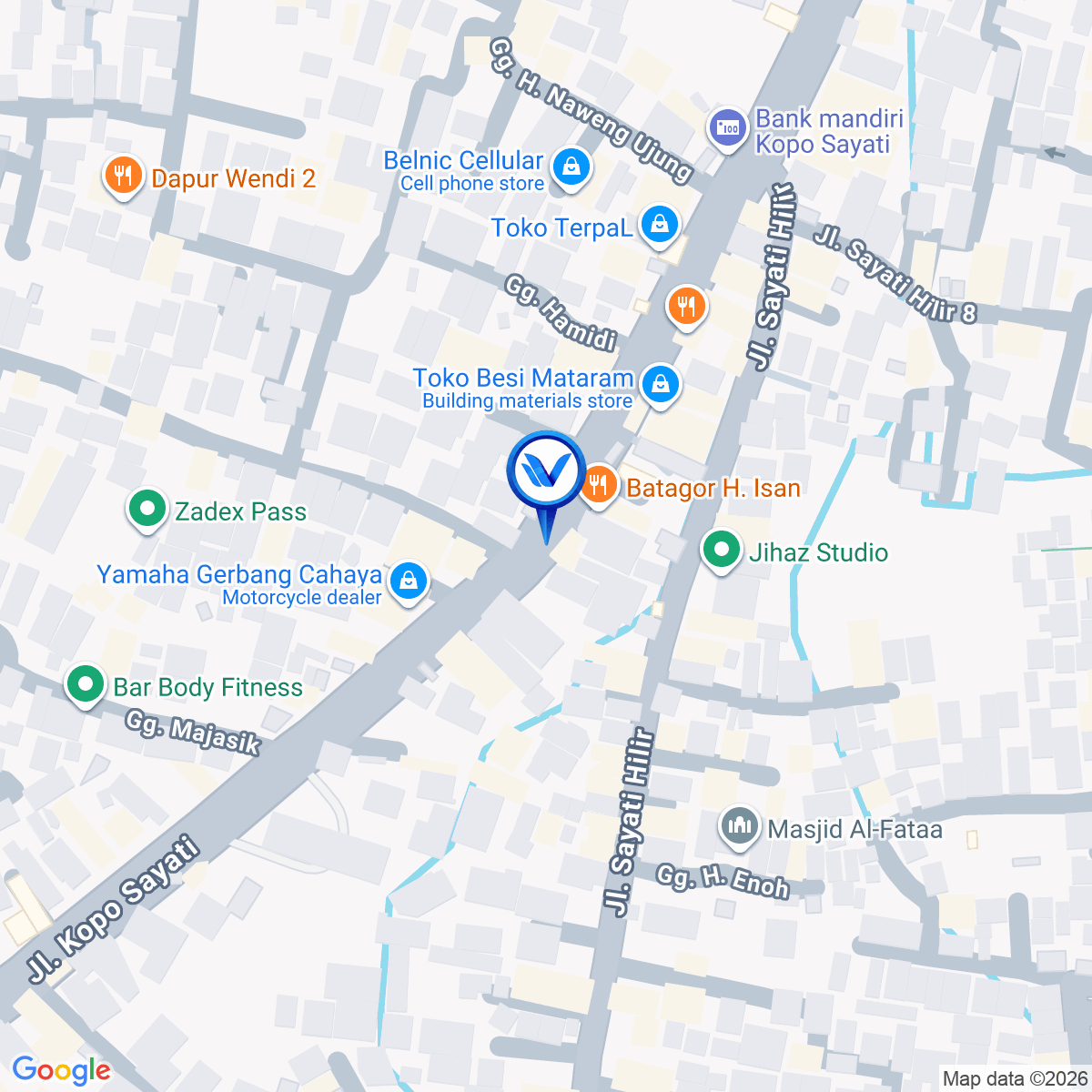Peta Lokasi JL. Raya Kopo Sayati Dekat Bank Mandiri Sayati, Bandung