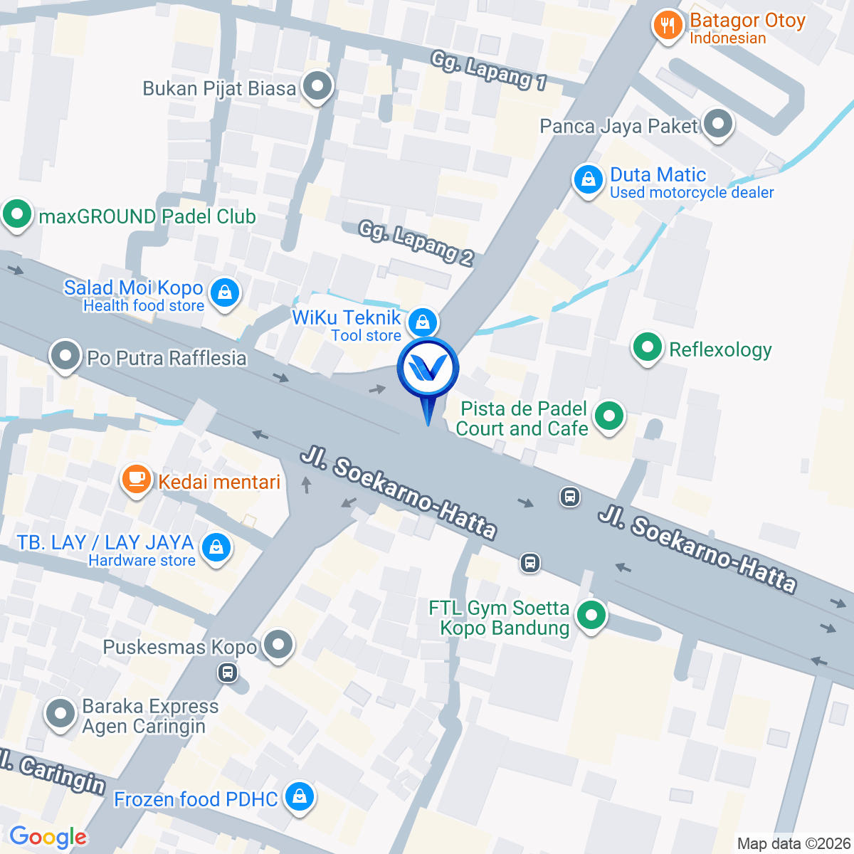 Peta Lokasi JL. Kopo Soekarno Hatta (Perempatan Kopo), Bandung