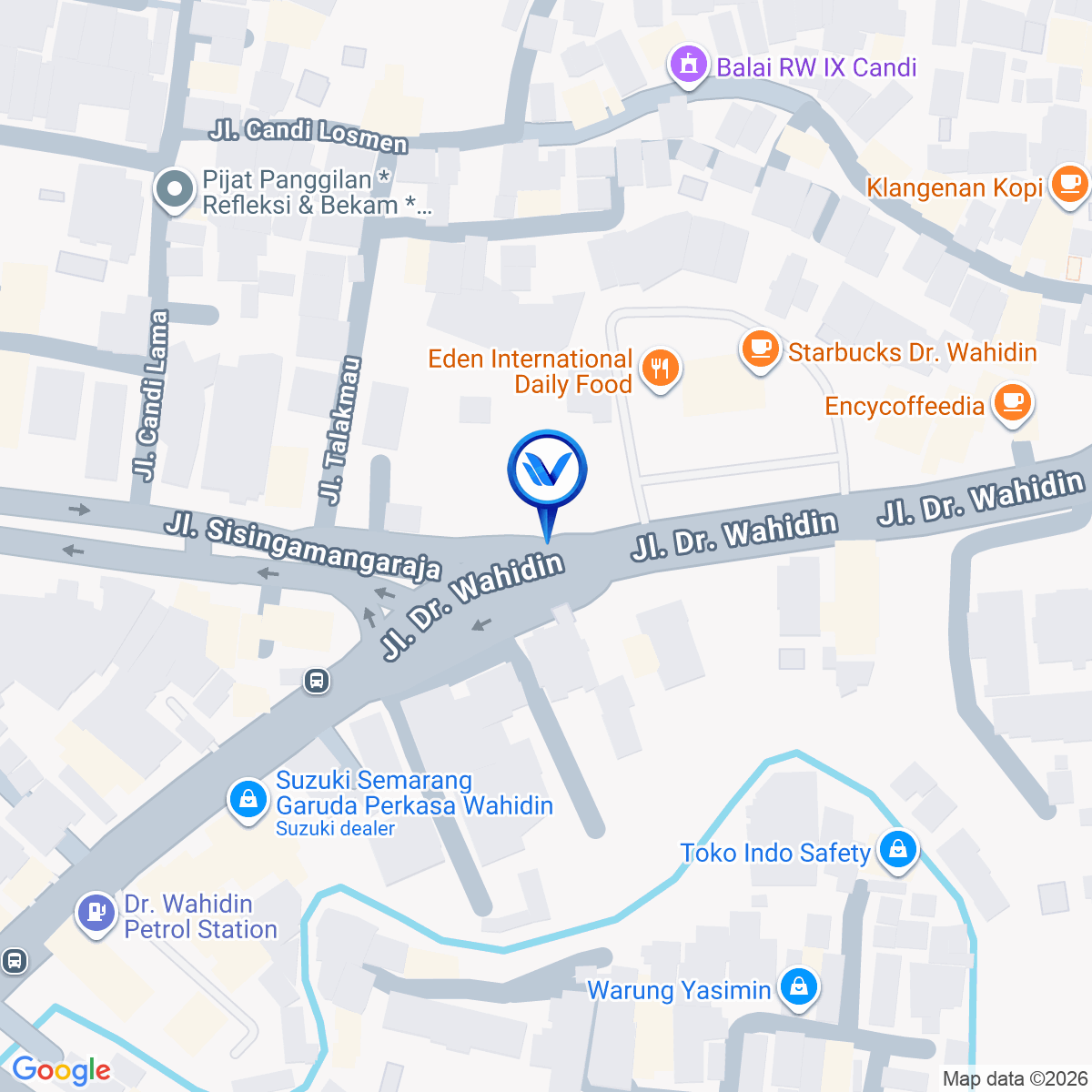 Peta Lokasi Jl. Dr. Wahidin (Depan Fish & Co), Semarang