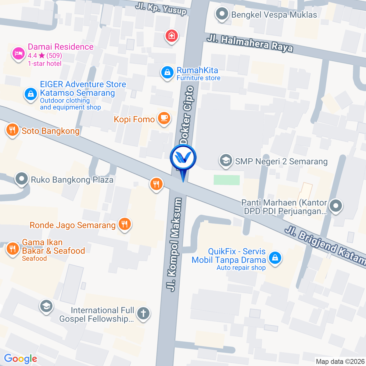 Peta Lokasi Jl. Dr. Cipto (Perempatan Milo SMP 2 Semarang), Semarang