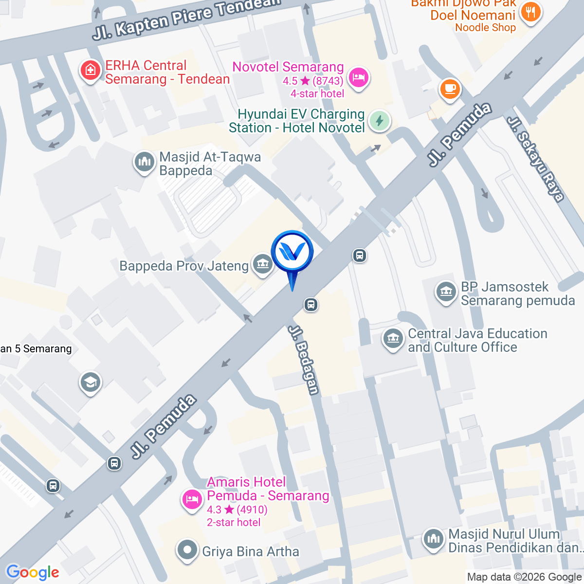 Peta Lokasi Jl. Pemuda (Samping Amaris - Paragon City), Semarang