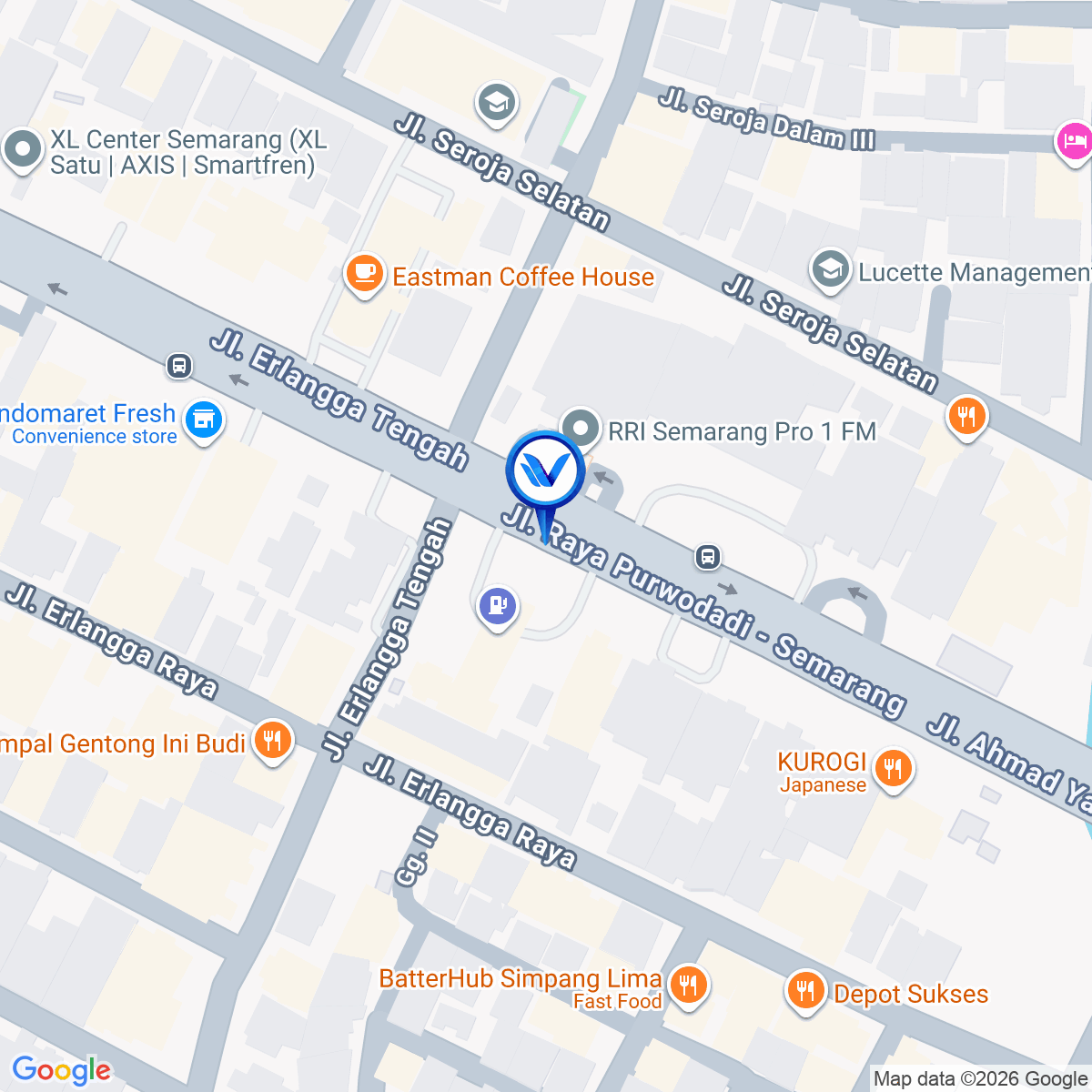Peta Lokasi JL. Ahmad Yani seberang RRI, Semarang