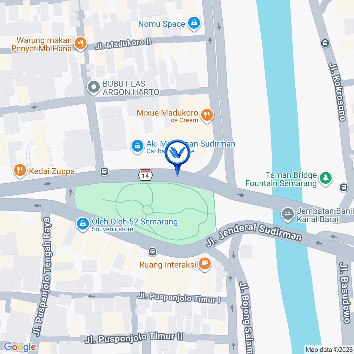Peta Lokasi Jl. Jend. Sudirman Semarang Indah, Semarang