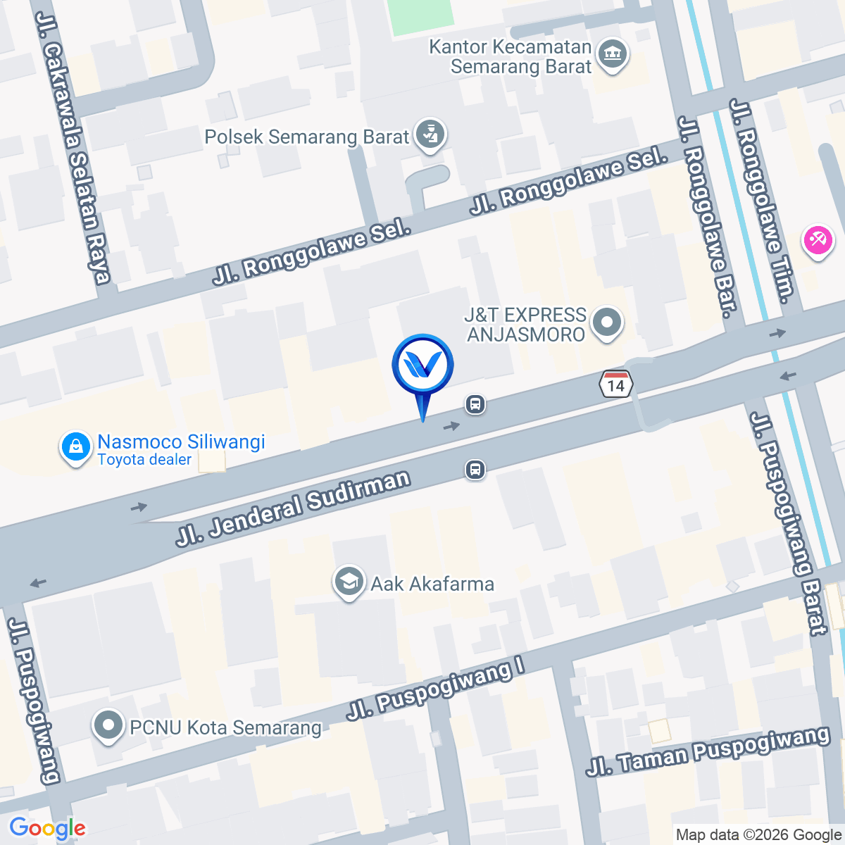 Peta Lokasi Jl. Jend. Sudirman Depan Showroom Suzuki, Semarang