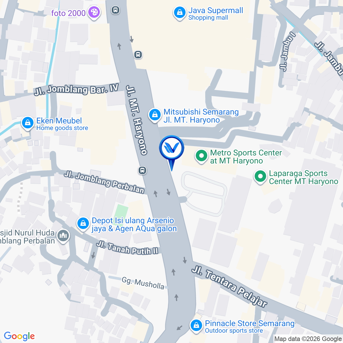 Peta Lokasi Jl. MT. Haryono Samping Java Mall, Semarang