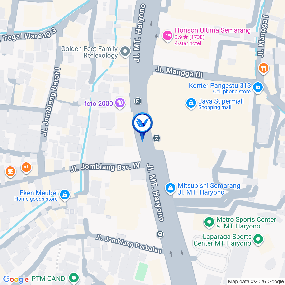 Peta Lokasi Jl. MT. Haryono Depan Java Mall, Semarang