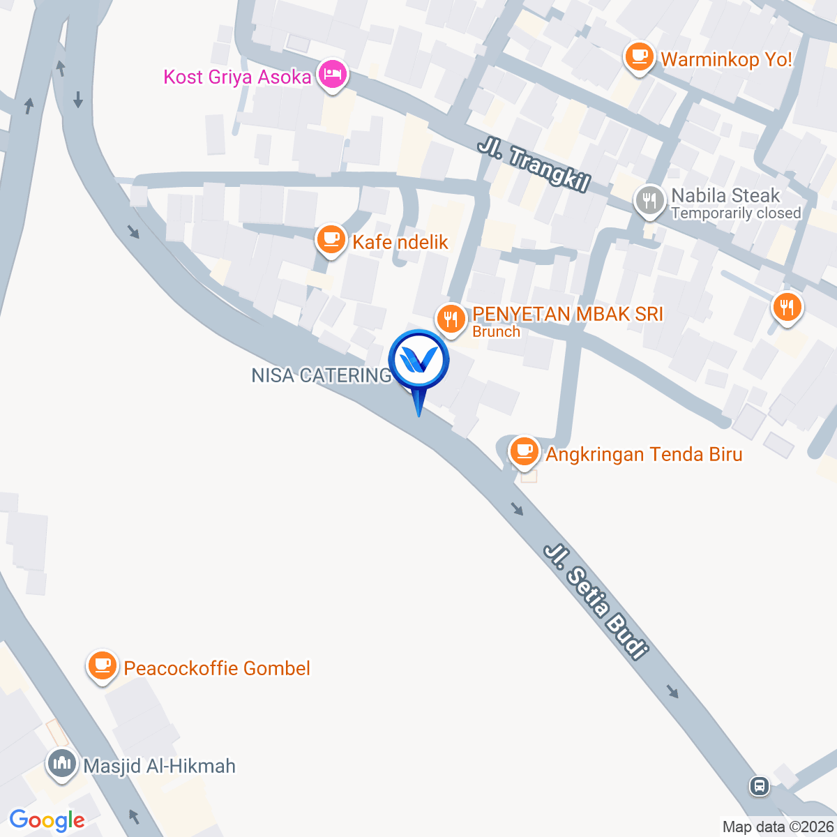 Peta Lokasi Jl. Setiabudi Tanjakan Gombel, Semarang