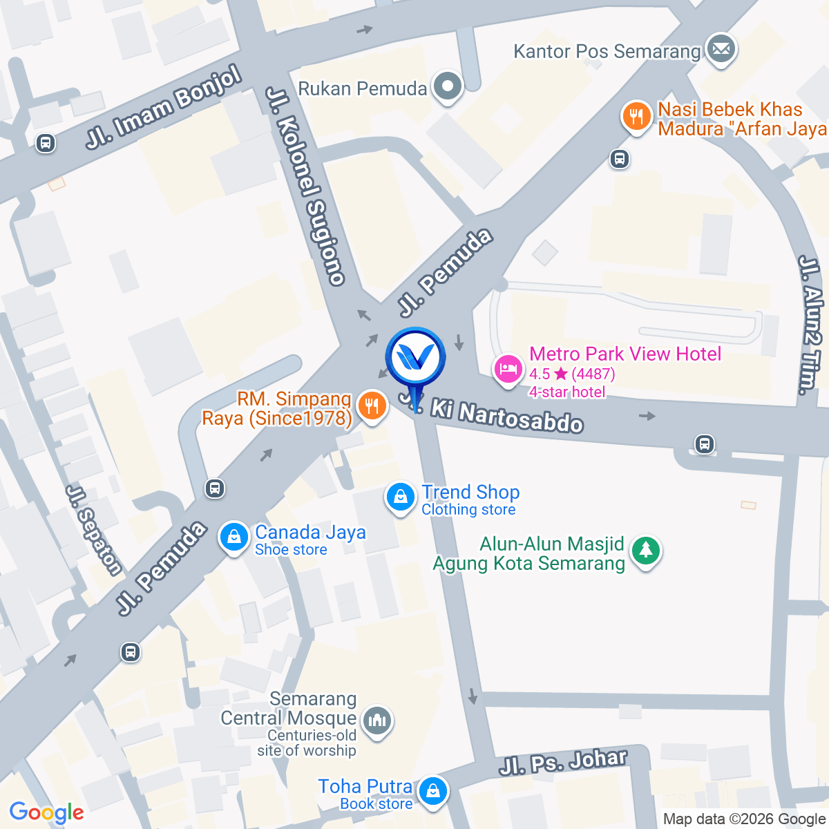 Peta Lokasi Jl. K.H. Agus Salim, (Dekat Pasar Johar), Semarang