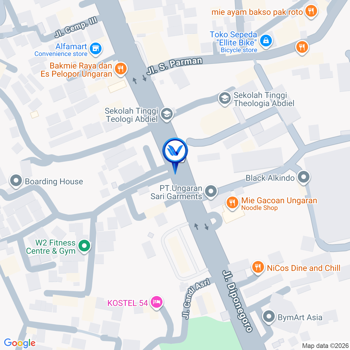 Peta Lokasi Jl. Diponegoro, Semarang