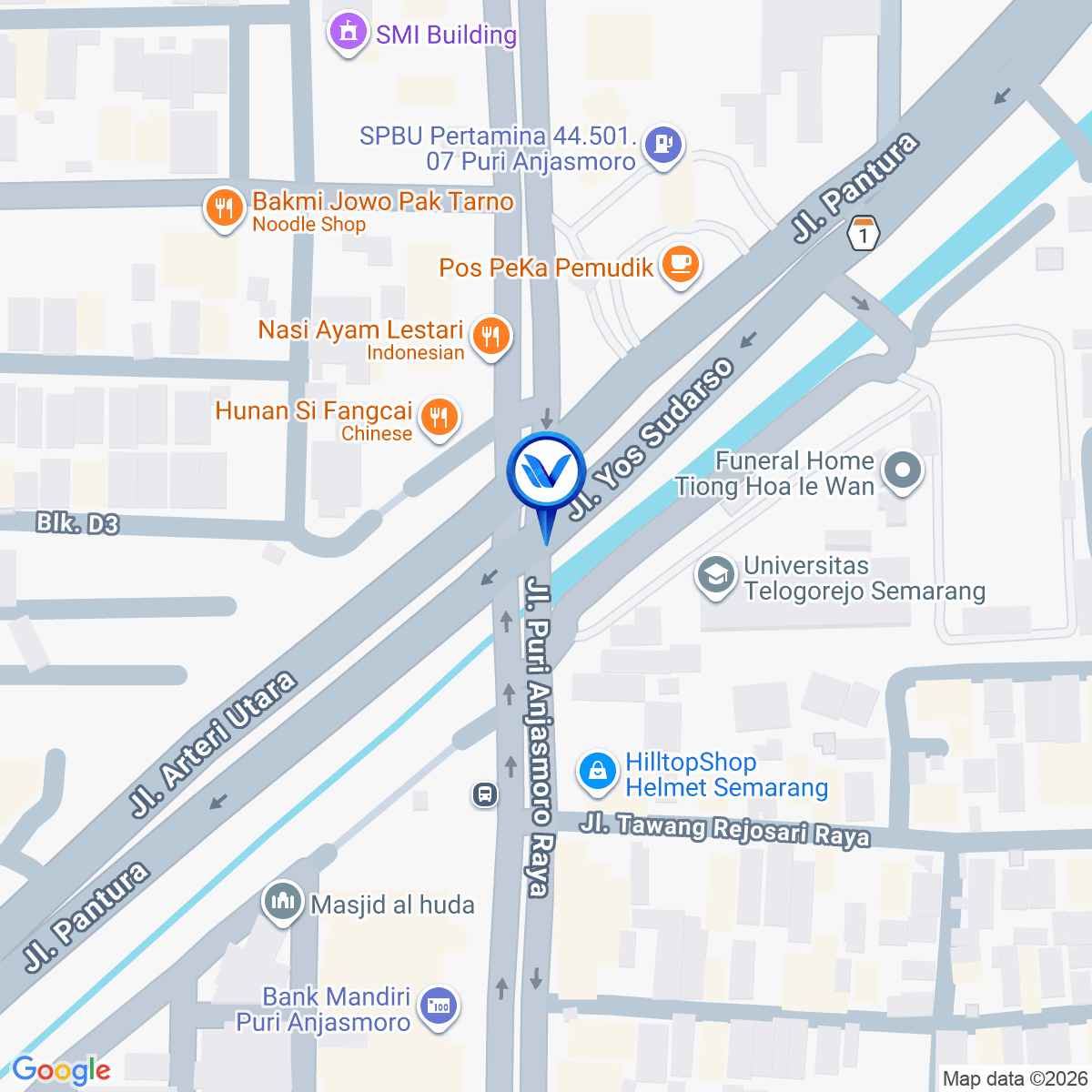 Peta Lokasi Jl. Yos Sudarso (Pos Polisi Puri), Semarang