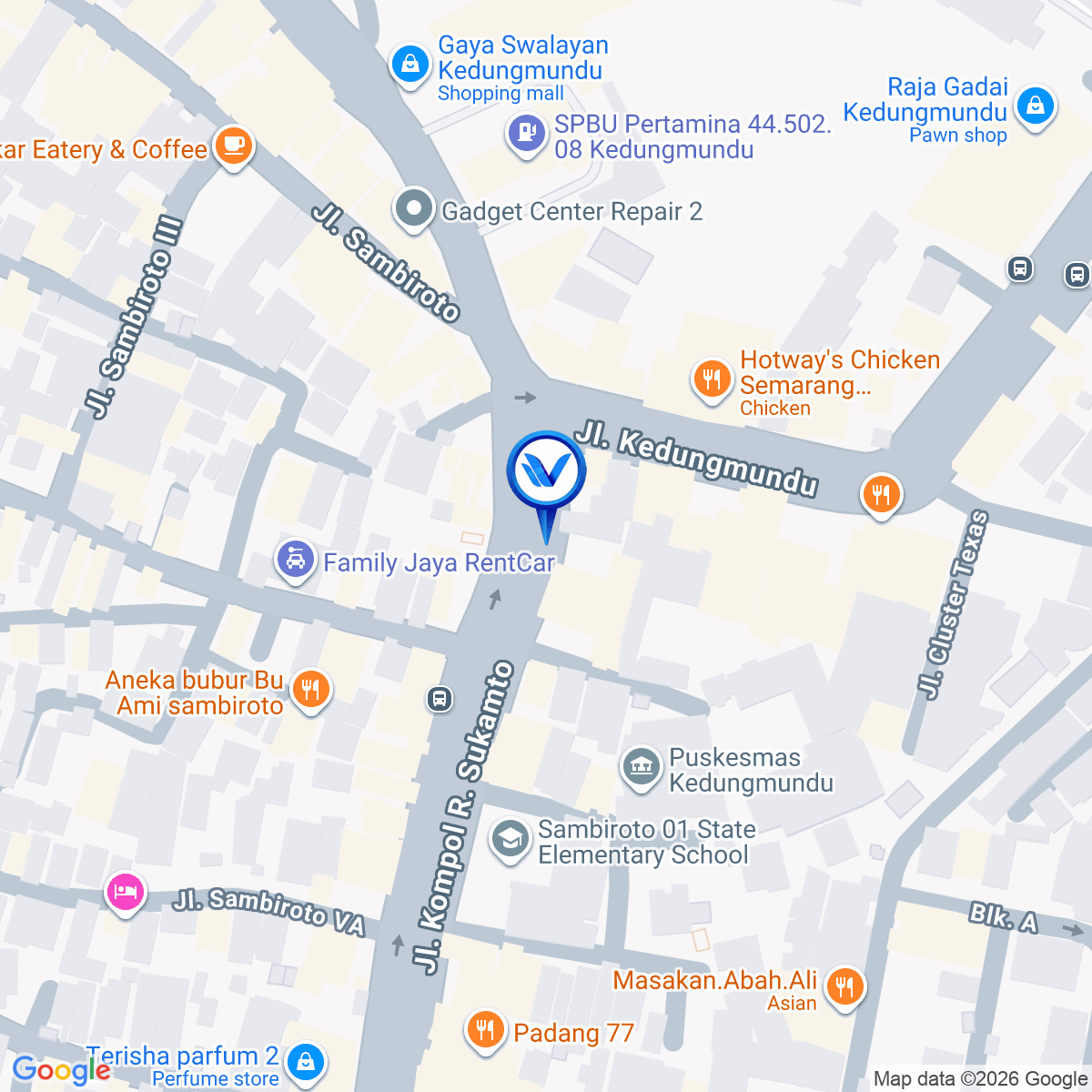 Peta Lokasi Jl. Kompol R. Sukamto (Pertigaan Kedungmundu), Semarang
