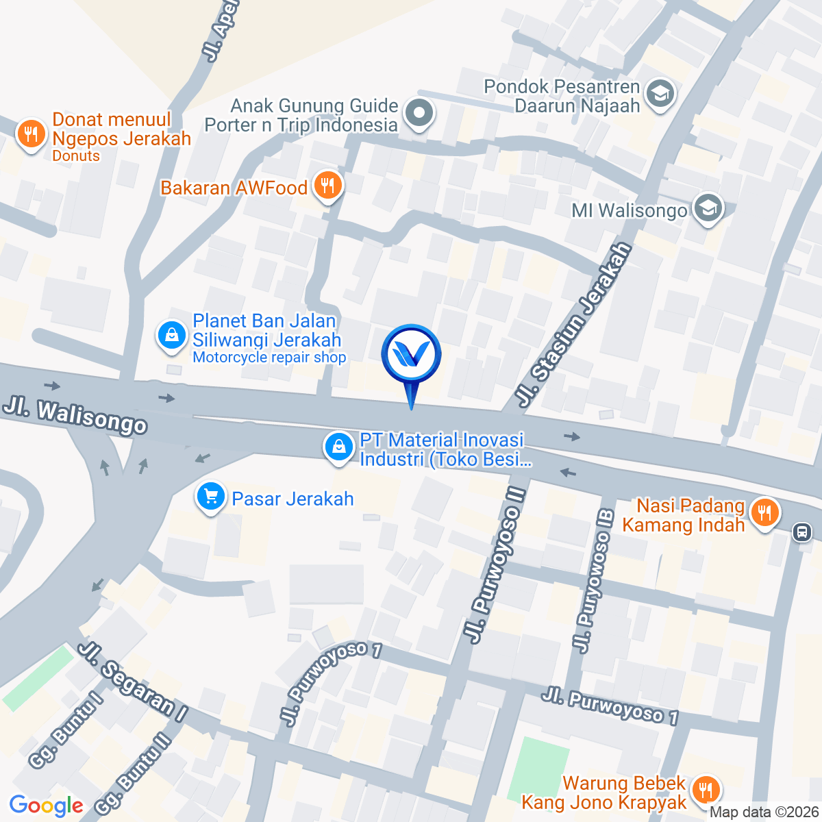 Peta Lokasi Jl. Siliwangi - Pertigaan PS. Jrakah, Semarang