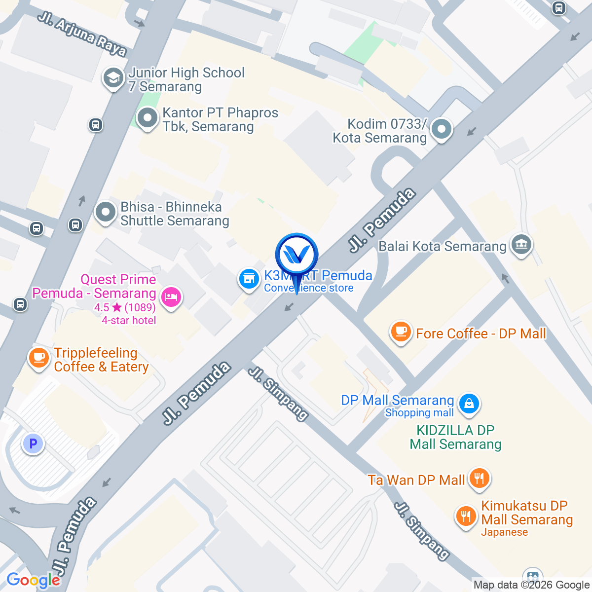 Peta Lokasi Jl. Pemuda (Depan Markobar Semarang), Semarang