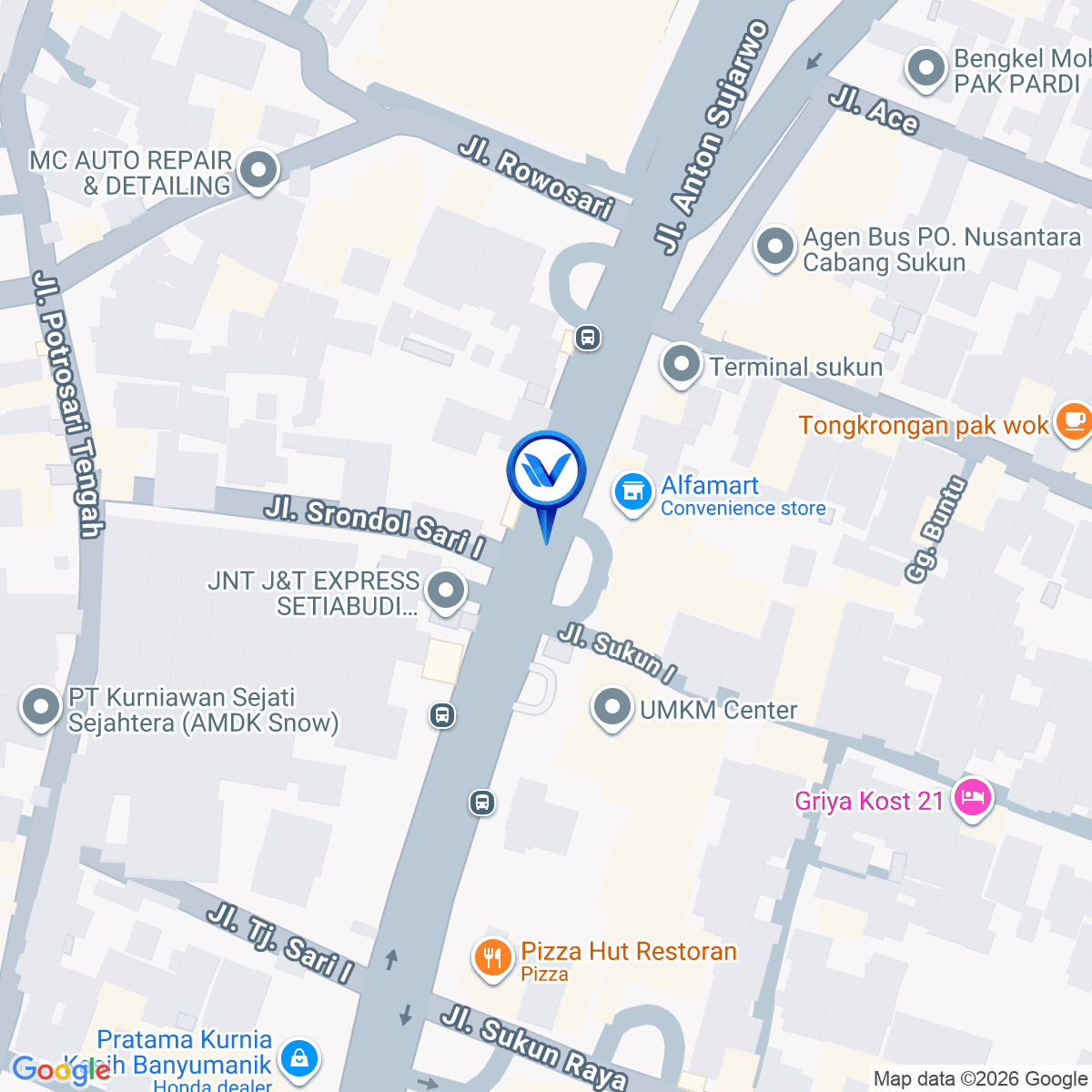 Peta Lokasi Jl. Setia Budi - Exit Tol Semarang, Semarang
