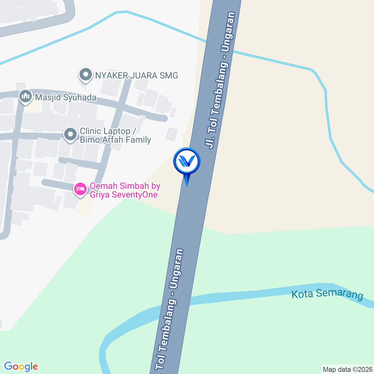 Peta Lokasi Tol Tembalang - Ungaran, Semarang