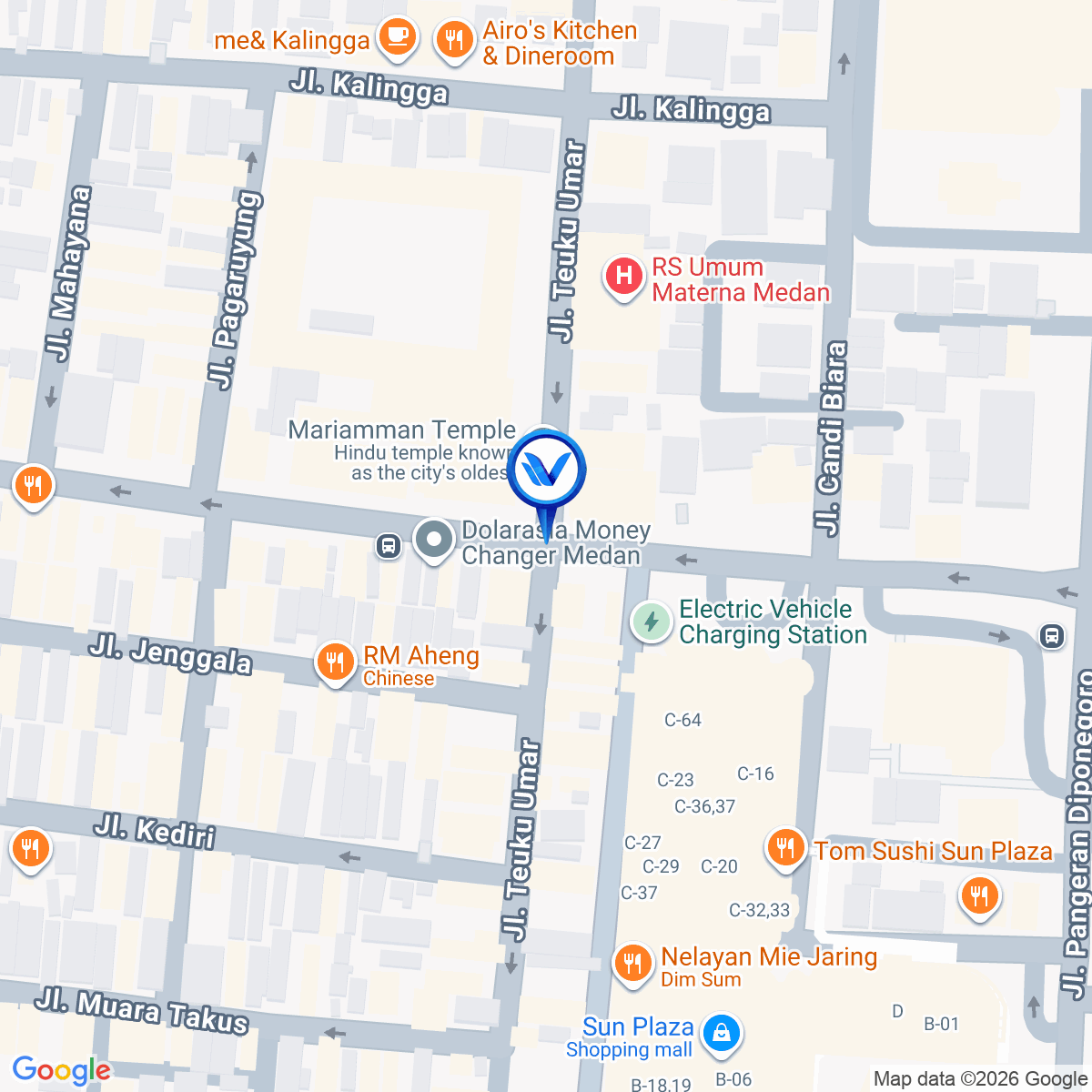 Peta Lokasi Jl. Zainul Arifin sp Teuku Umar, Medan