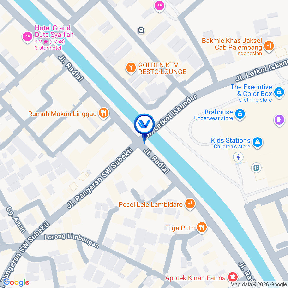 Peta Lokasi JL. BGRIGJEND DHANIE EFFENDI, Palembang