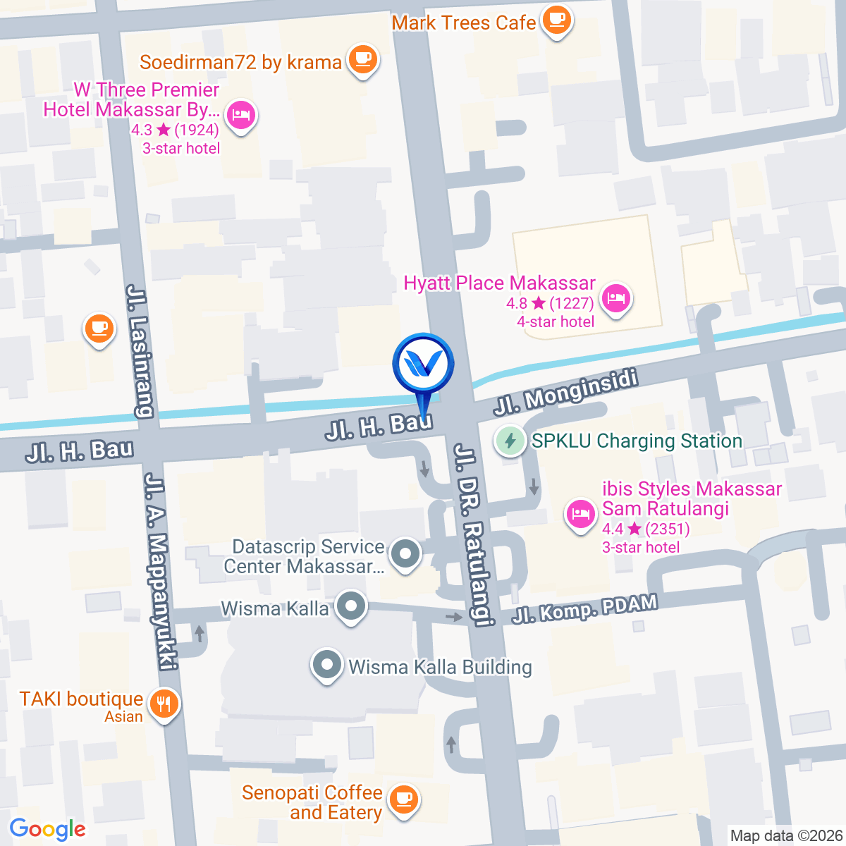 Peta Lokasi JL. HAJl. BAU - JEND. SUDIRMAN, Makassar