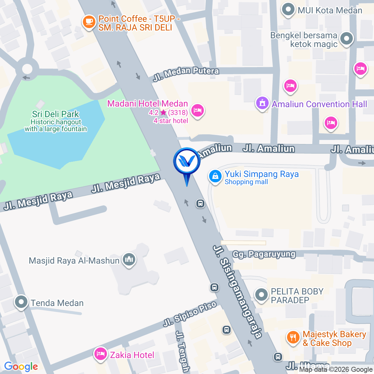 Peta Lokasi JL. SM RAJA SIMPANG AMALIUN, MEDAN