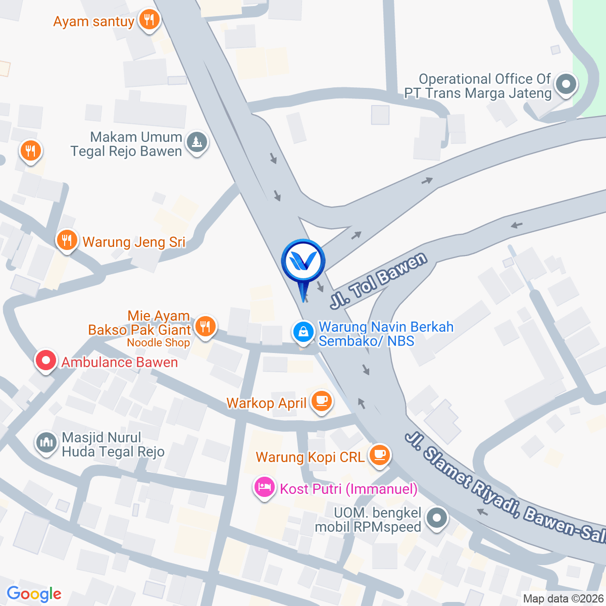 Peta Lokasi Jl. Raya Semarang - Solo (Exit Tol Bawen), Semarang