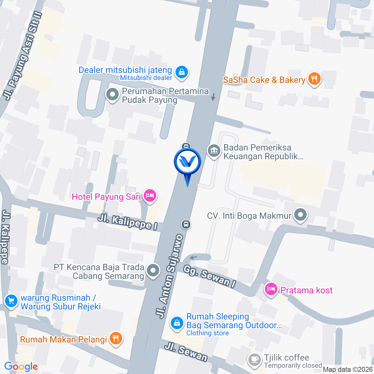 Peta Lokasi Jl. Perintis Kemerdekaan depan BPK, Semarang