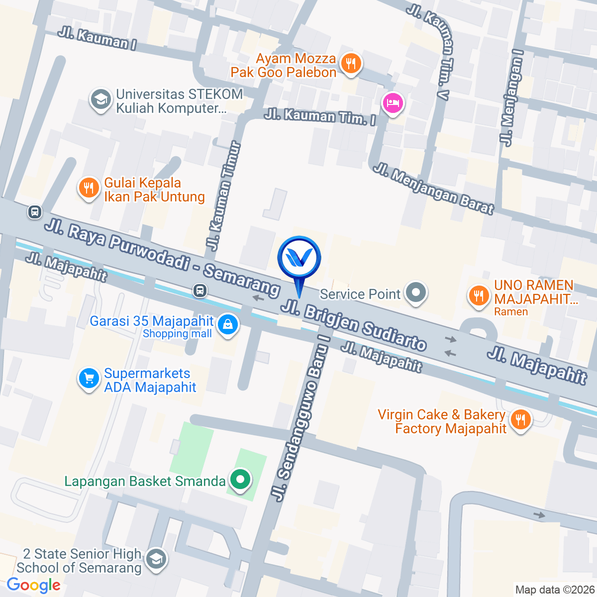 Peta Lokasi Jl. Brigjend Sudiarto (Toko Ada), Semarang
