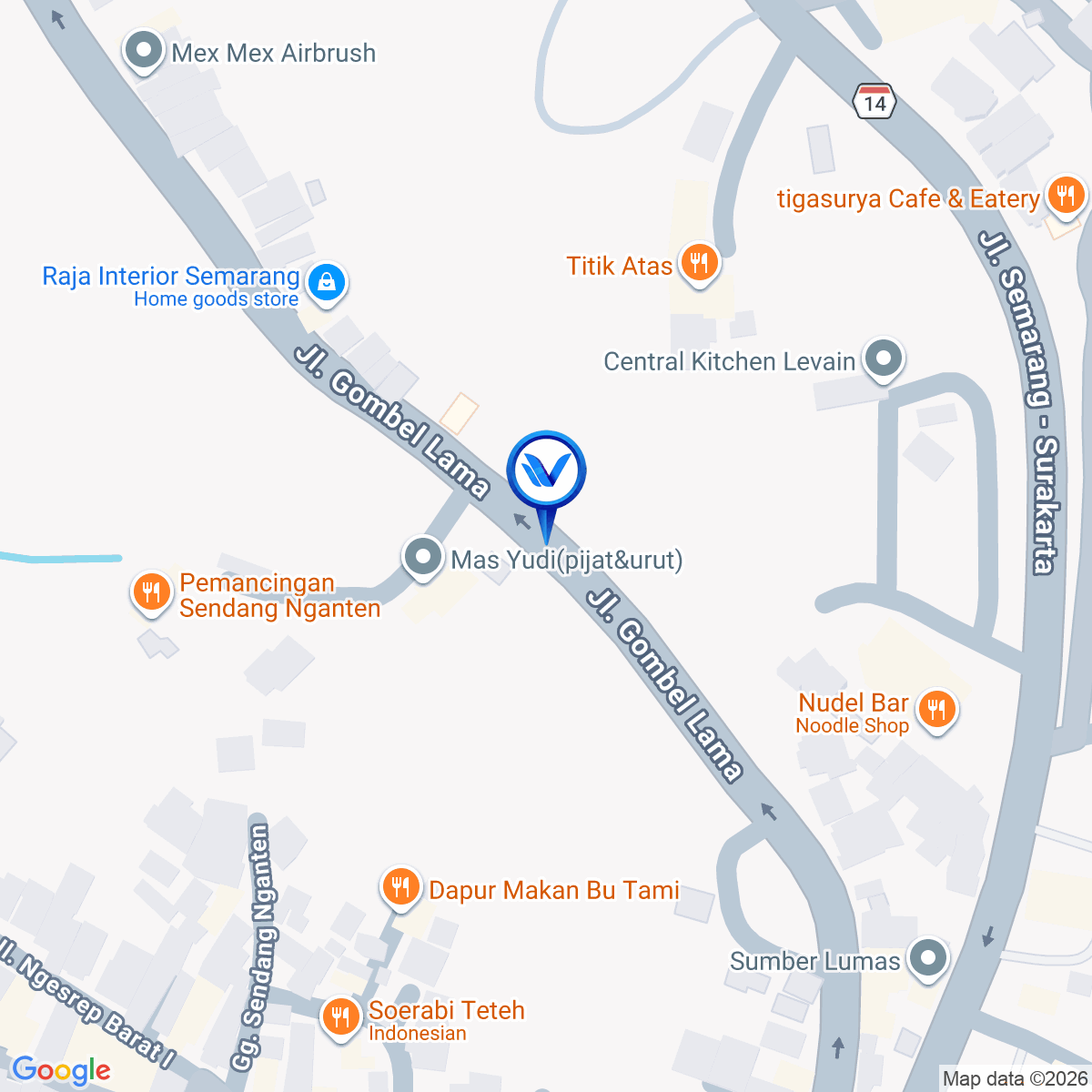Peta Lokasi Jl. Setiabudi Gate Semarang Royale Golf, Semarang